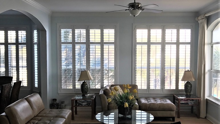 Raleigh living room shutters